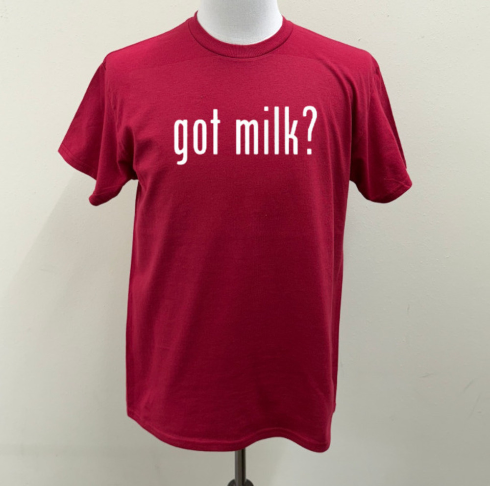 Got Milk Logo Funny Slogan Iconic Ad Campaign Vintage Red T-Shirt
